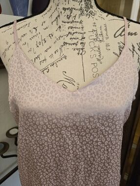 Nicole Miller New York Pink Leopard Cami, Sz M